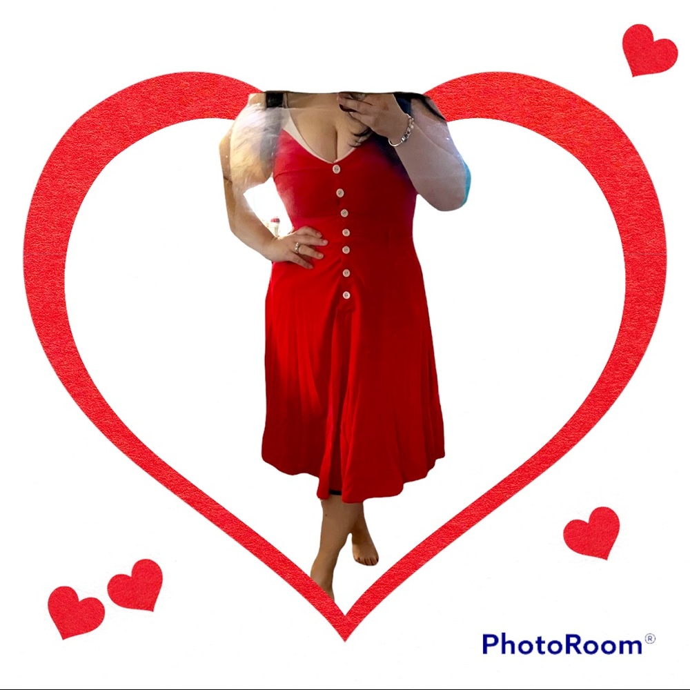 Beautiful red vintage replica plus size dress by Tatyana clothing
